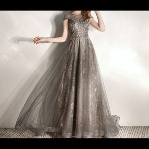 Stunning Gray handmade gown.
